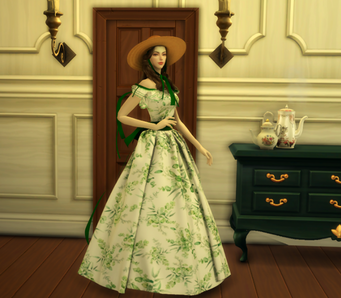 [simna] Scarlett O'hara dress - The Sims 4 Create a Sim - CurseForge