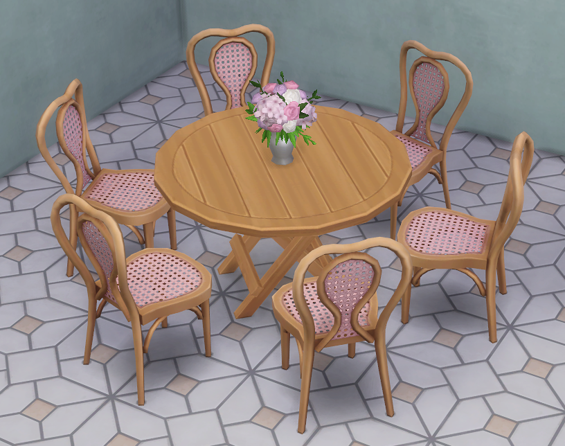 Veranka 6 Seat Dining Tables Screenshots The Sims 4 Build Buy   00 