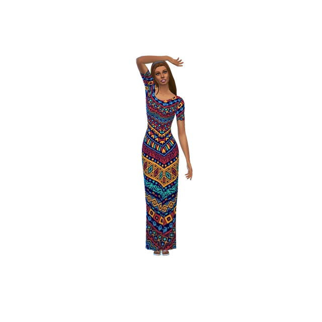 Kwools Afrikana max dress - The Sims 4 Create a Sim - CurseForge