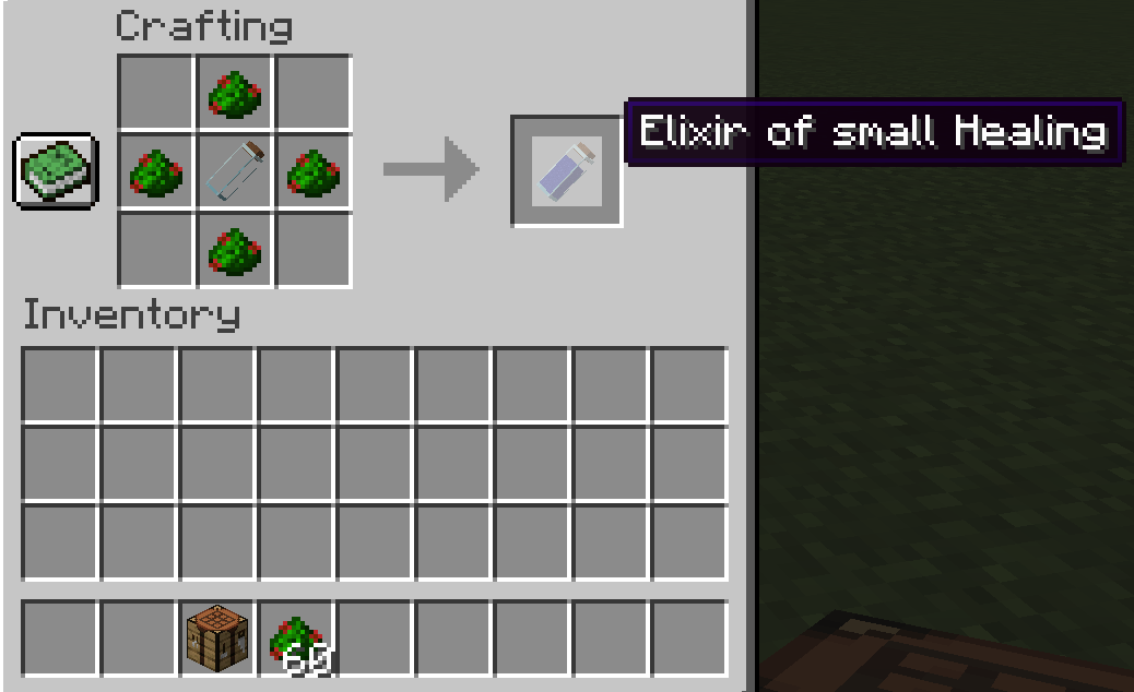 Create small healing elixir