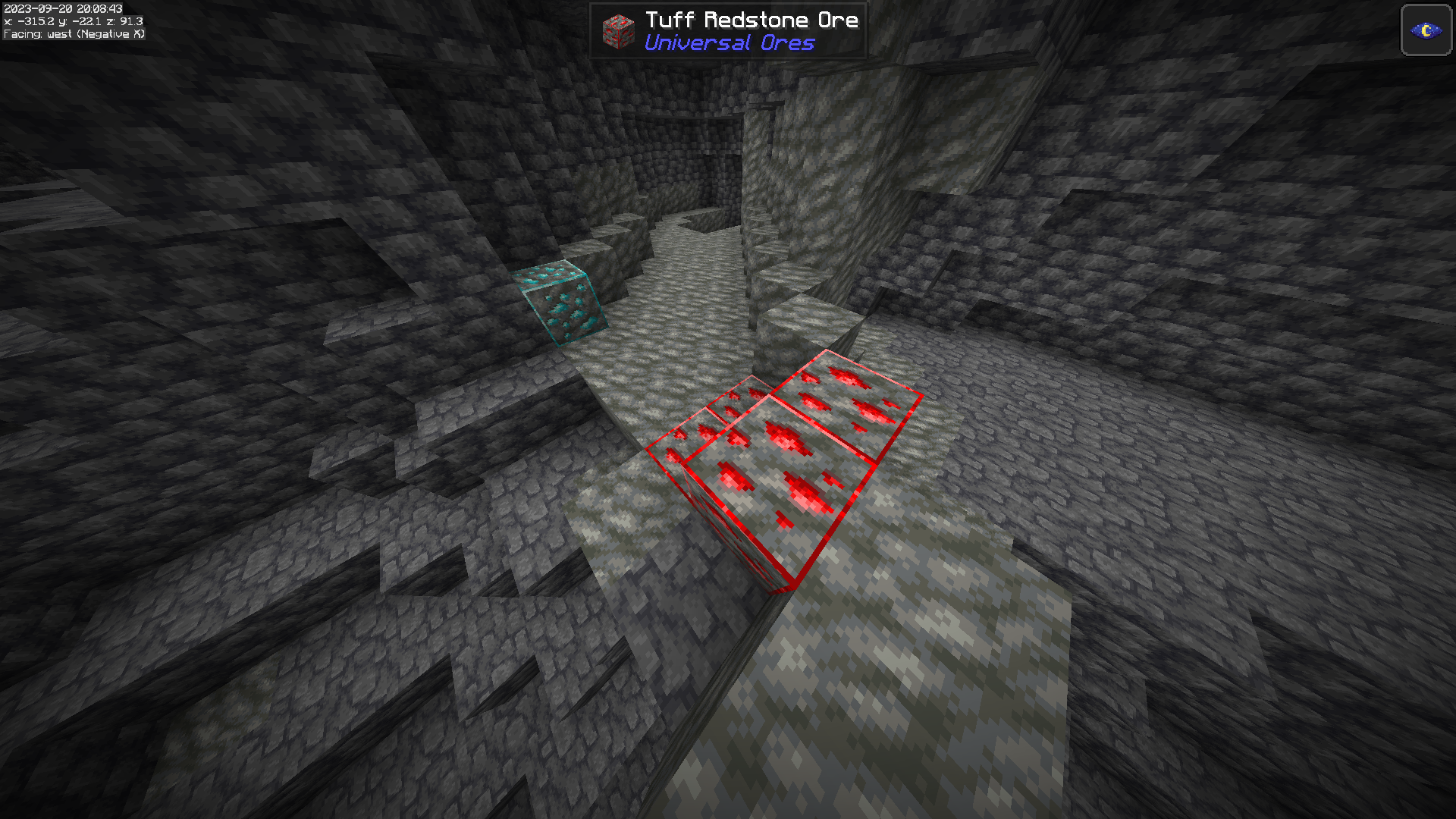 tuff diamond and redstone ores