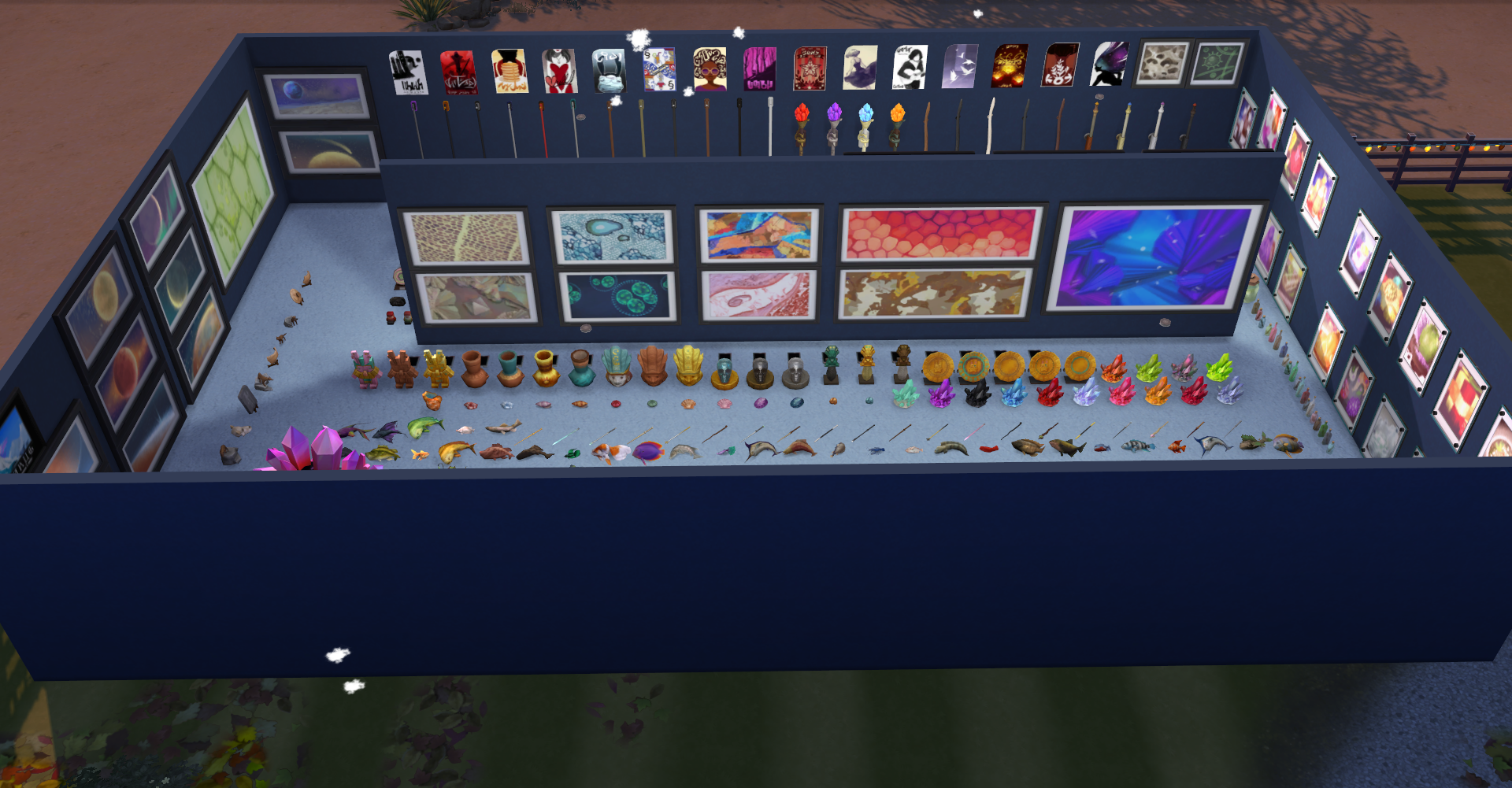 full collection room walls up