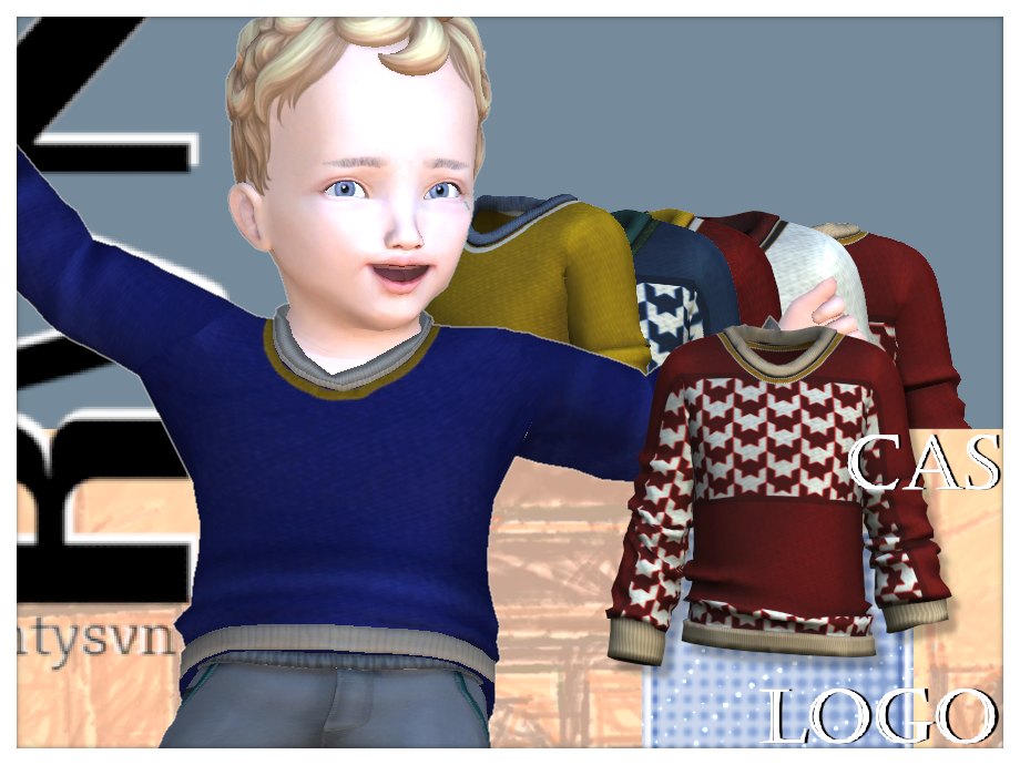 Infants Crew Neck Set-In Sleeves Sweater - Screenshots - The Sims 4 ...