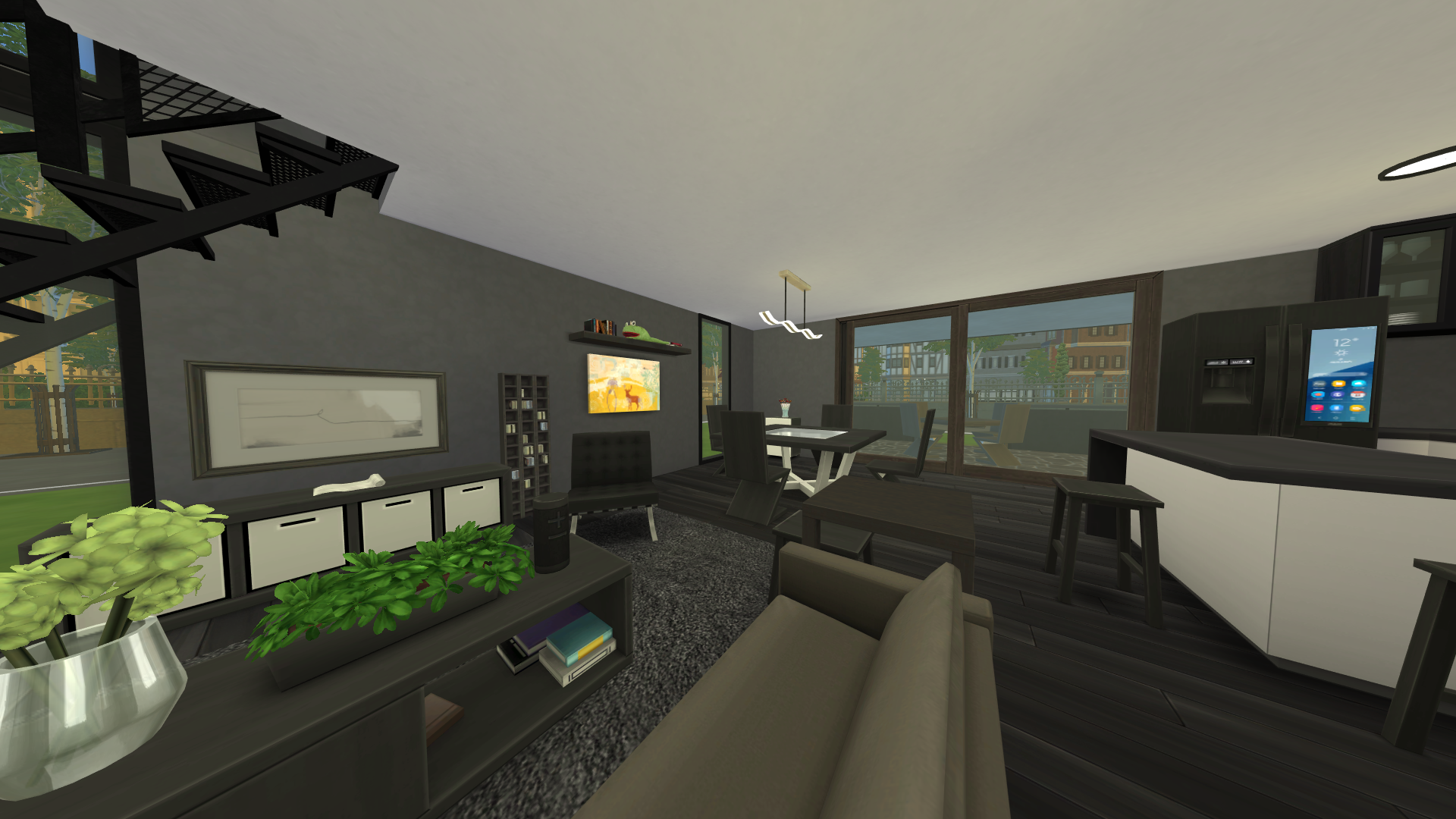Thumbnail The living room and dining nook are great to entertain in, and are open to one another