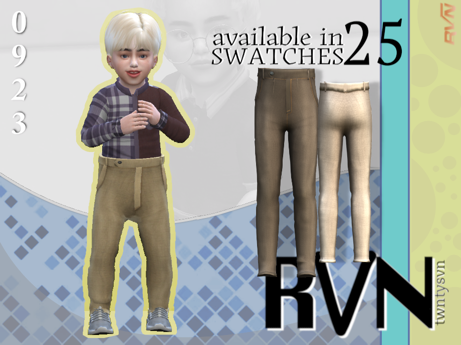 Toddlers Slim Tapered High Waisted Trousers - The Sims 4 Create a Sim ...