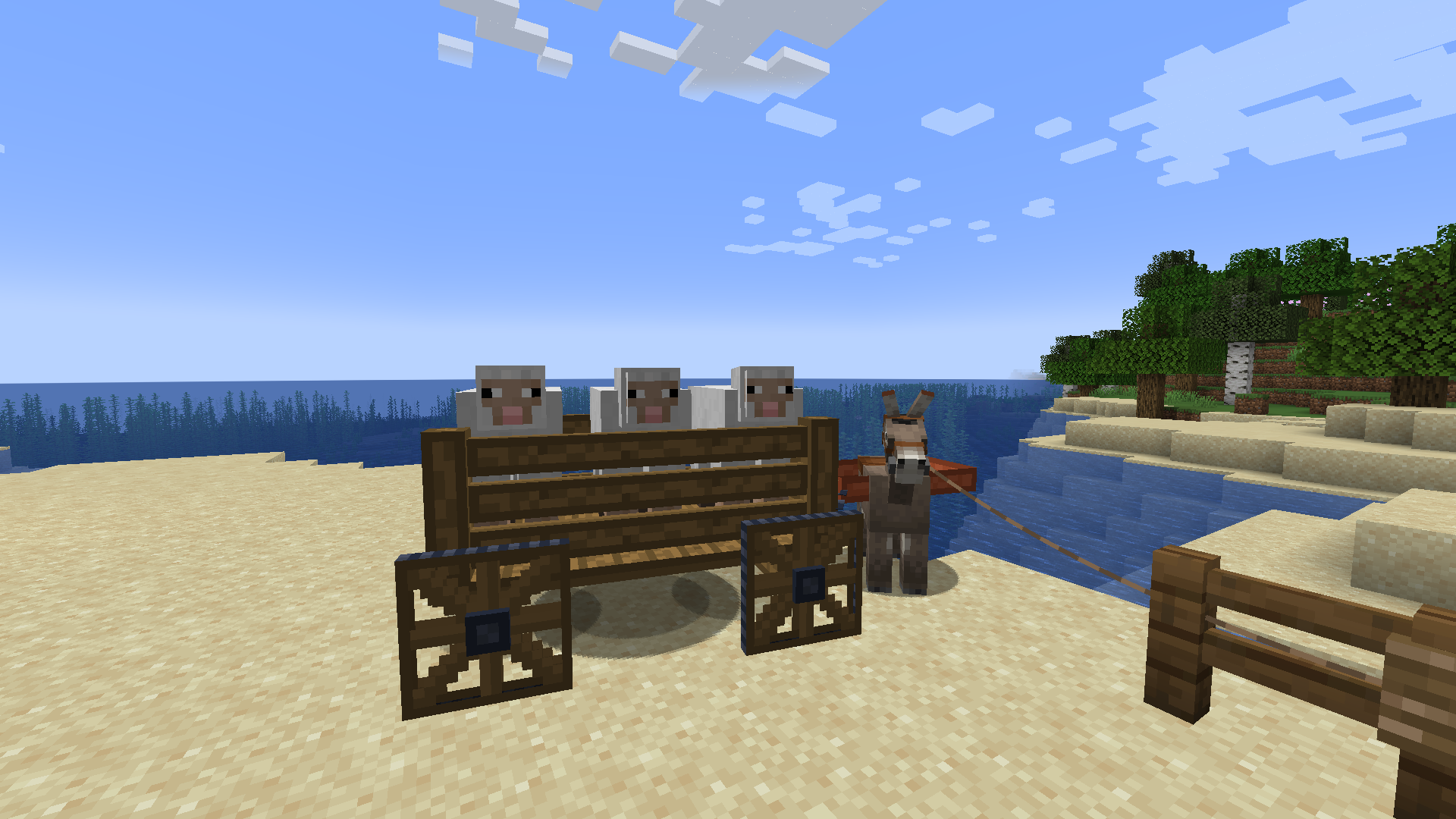 Thumbnail Can transport up to three entities in the back of the cart.