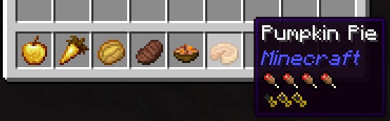 Thumbnail The AppleSkin mod adds tooltip information to all the foods so you can tell how much hunger and saturation you'll receive. You'll also get a preview in your HUD of the hunger and health a food can restore while you're holding a food item.