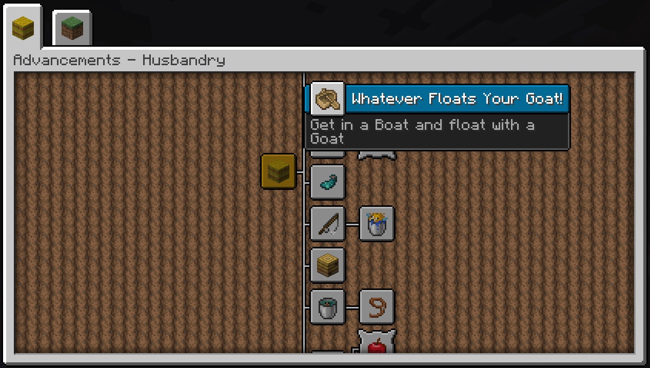 Thumbnail The advancement screen is bigger and easier to navigate thanks to Better Advancements. And Clickable Advancements allows you to jump to the screen quickly when an advancement pops up in chat.