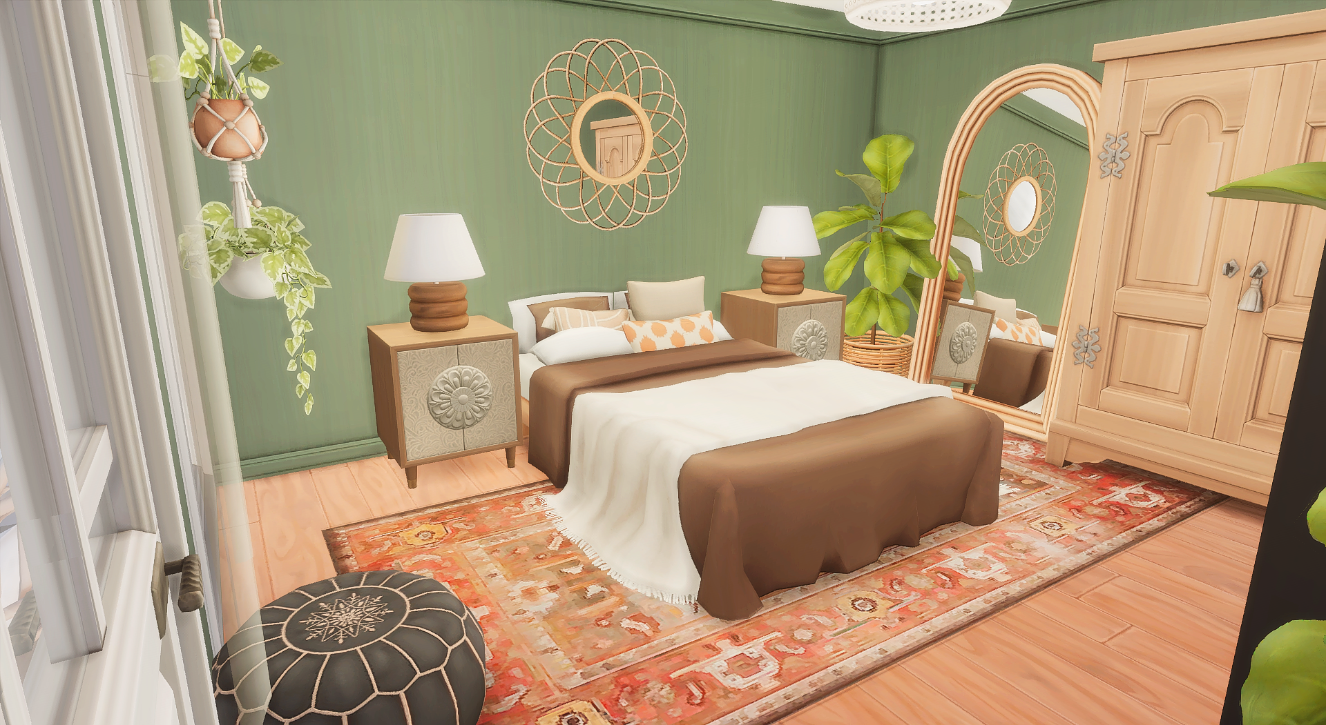 green bedroom