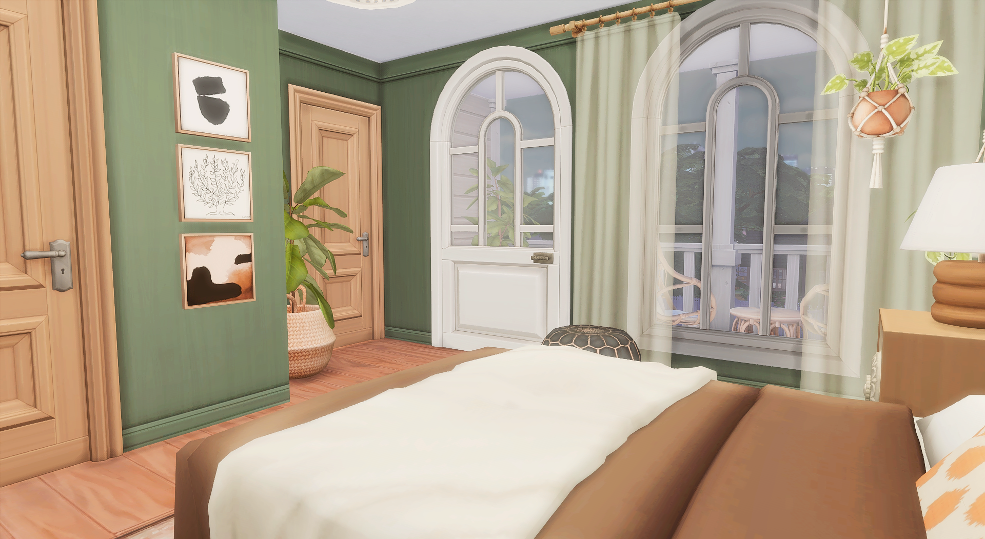 green bedroom