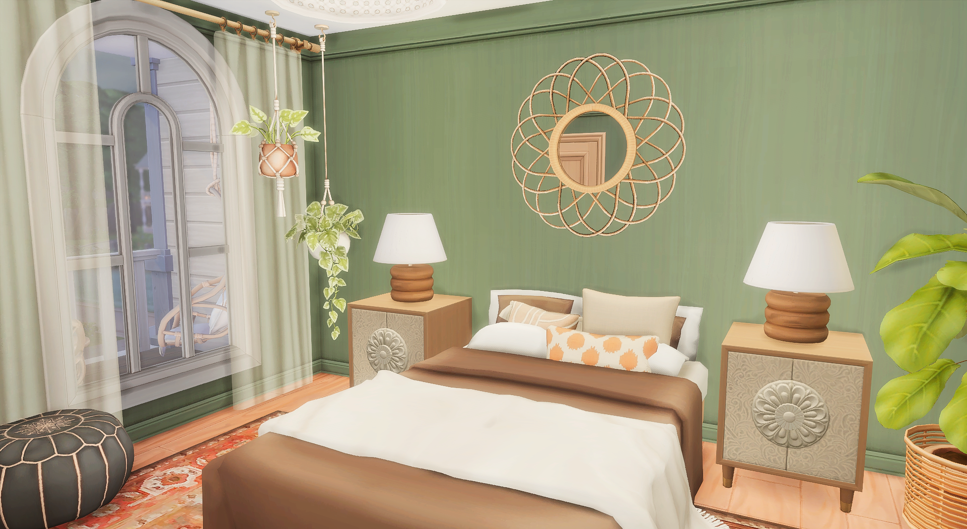 green bedroom
