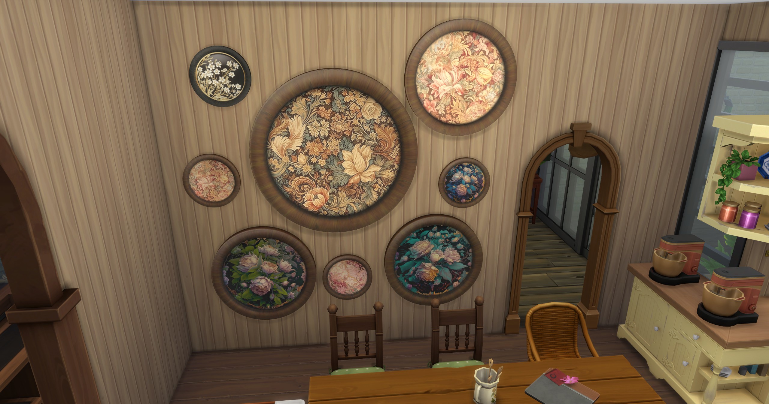 Flower Painting Round Frame #2 HQ Samtuse963