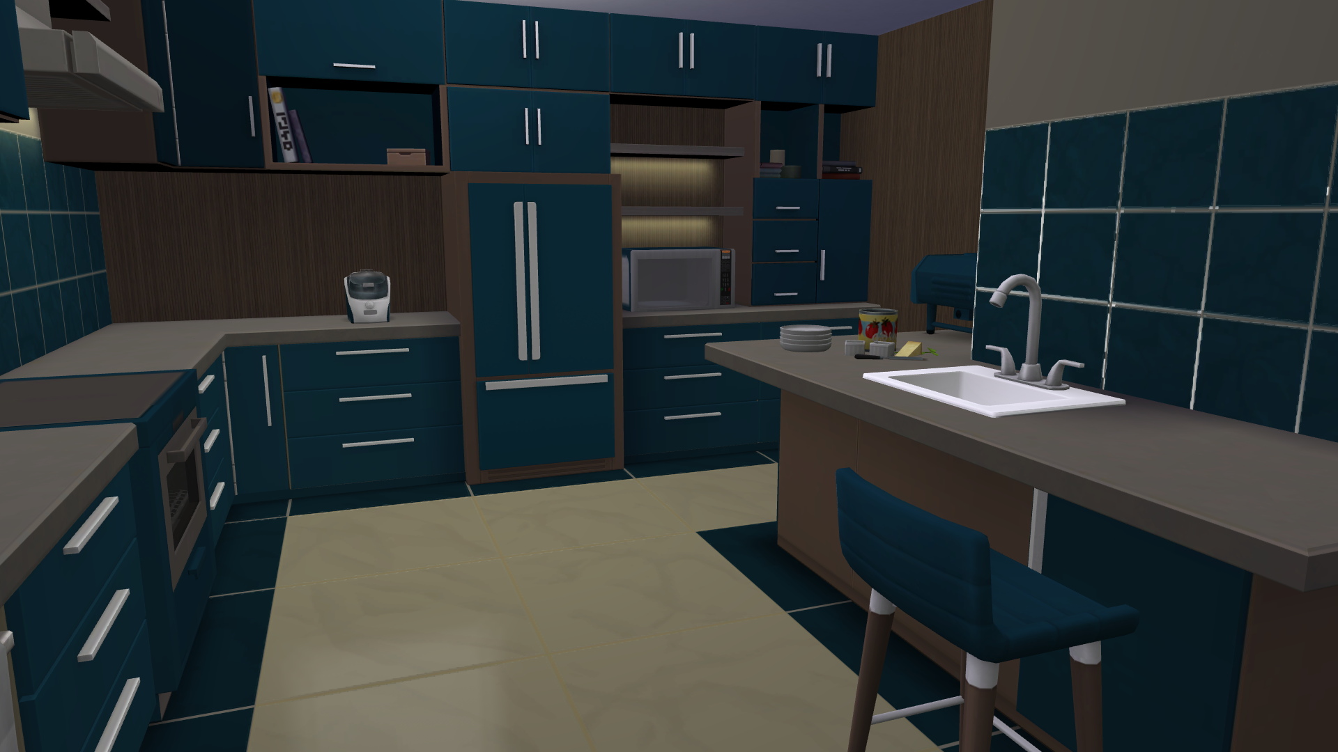 Dream Home Redecorated V1.1 (Med. Brown/Sea Glass)