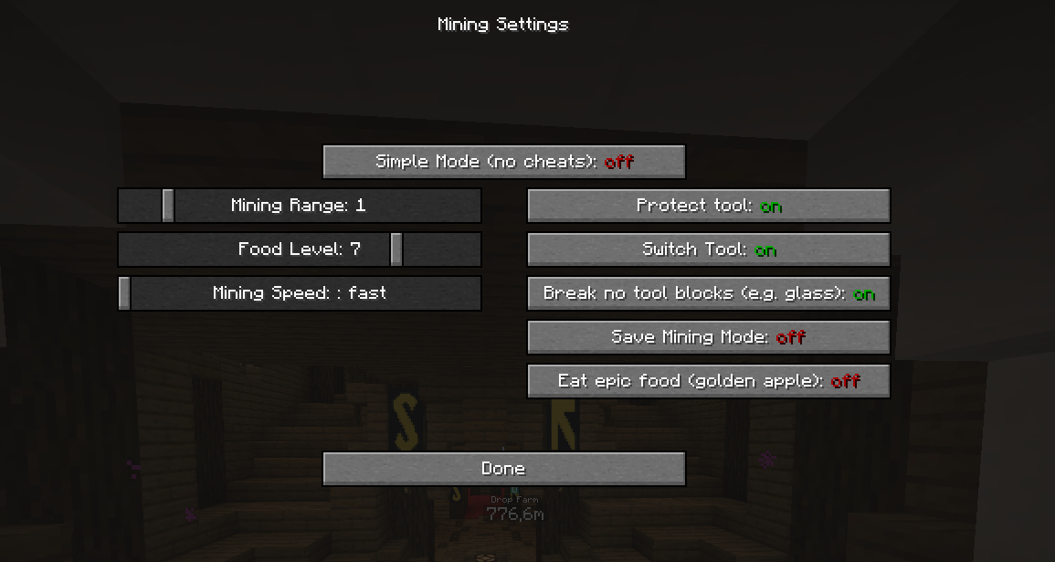 Automatic mine minecraft hot sale