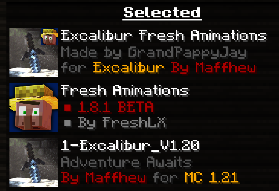 Excalibur | Fresh Animations Patch - Screenshots - Minecraft Resource ...