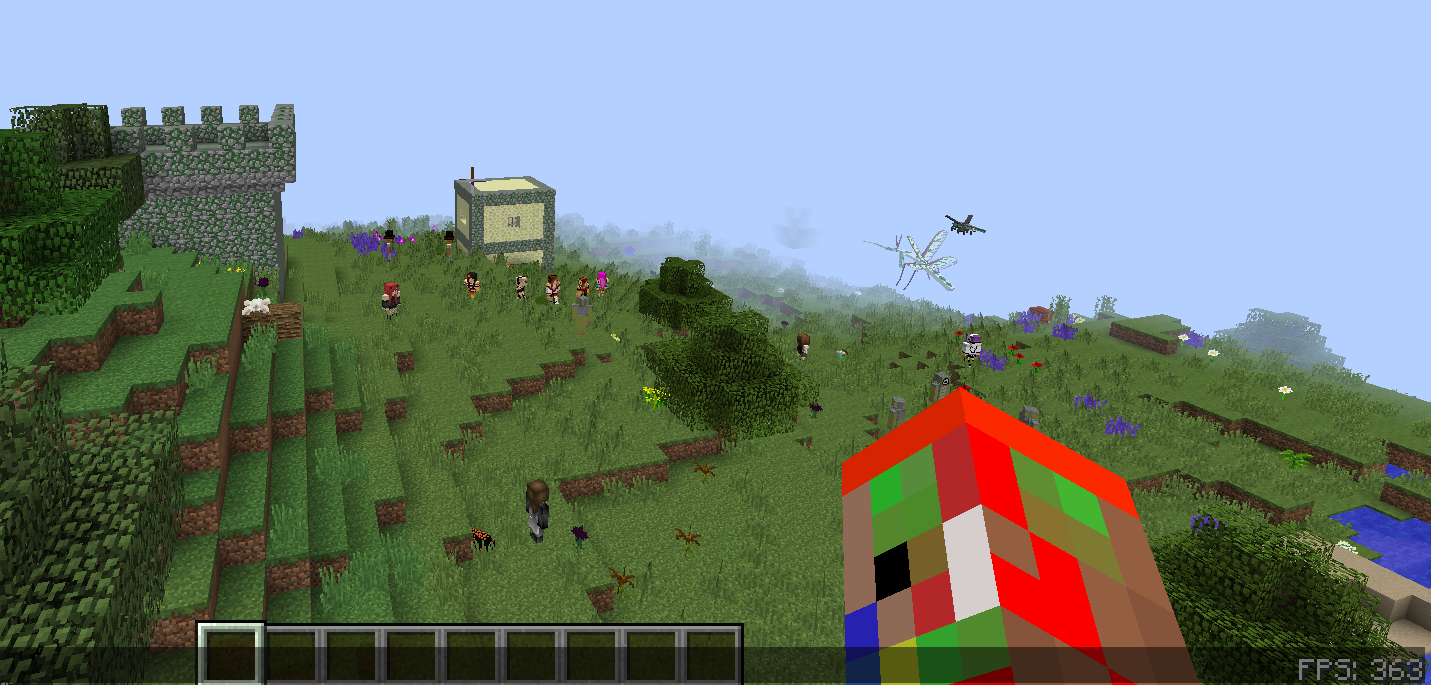 Thumbnail Without moving with 5 chunks of render distance