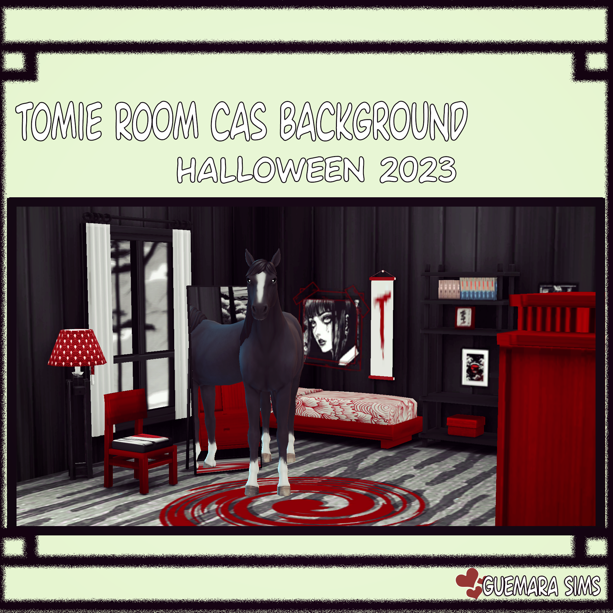 Tomie S Room CAS Background Halloween 2023 Screenshots The Sims 4   Casfondo5cuad 