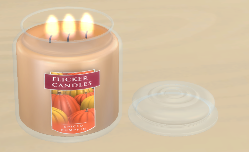 Flicker candles spiced pumpkin *Functional Screenshots The Sims 4