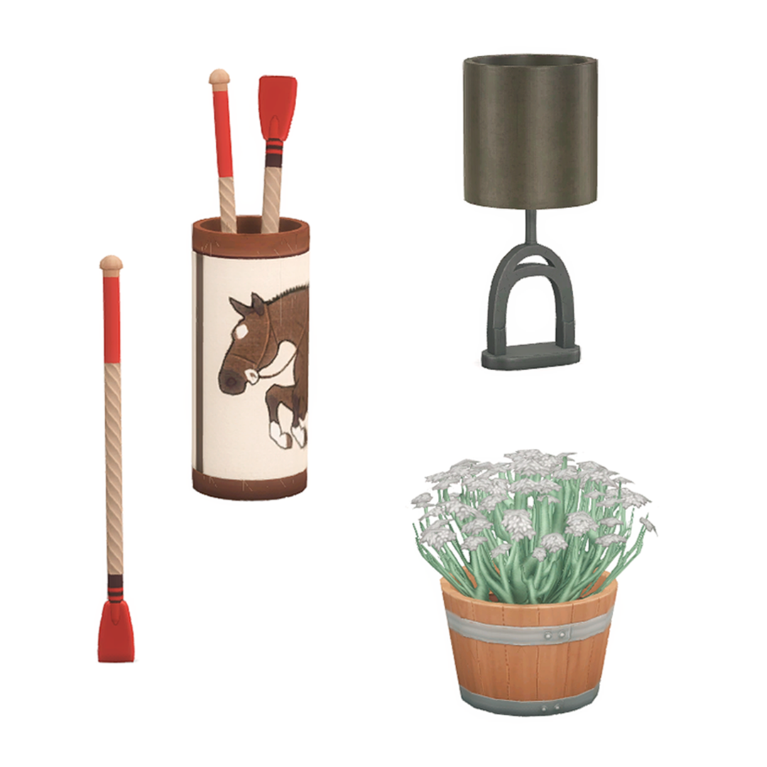 deco clutter & plant 