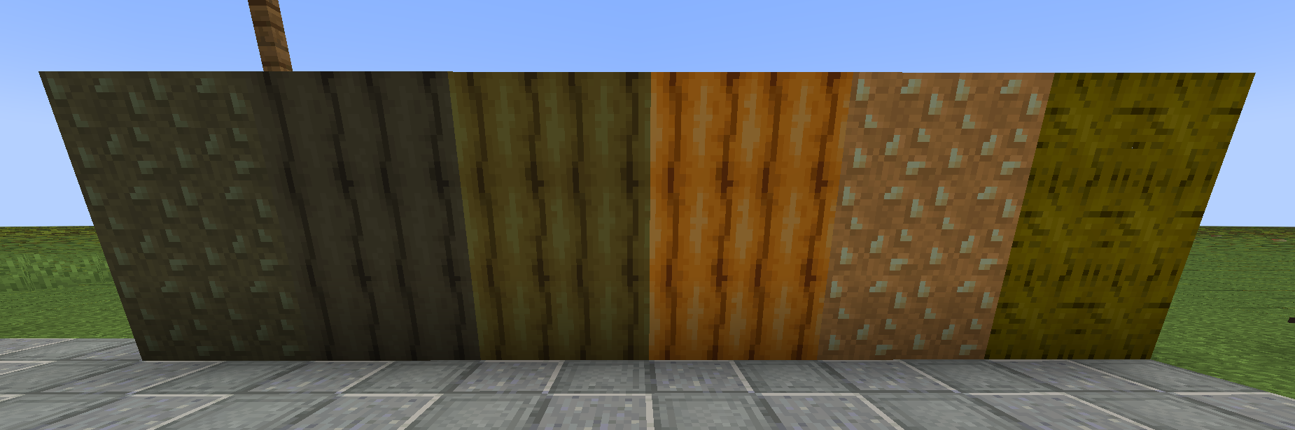 Thumbnail Full pumpkin blocks, for building large pumpkin builds. Bark, Flesh, Rotten Bark, Rotten Flesh, Moldy Bark, and Stem Blocks.