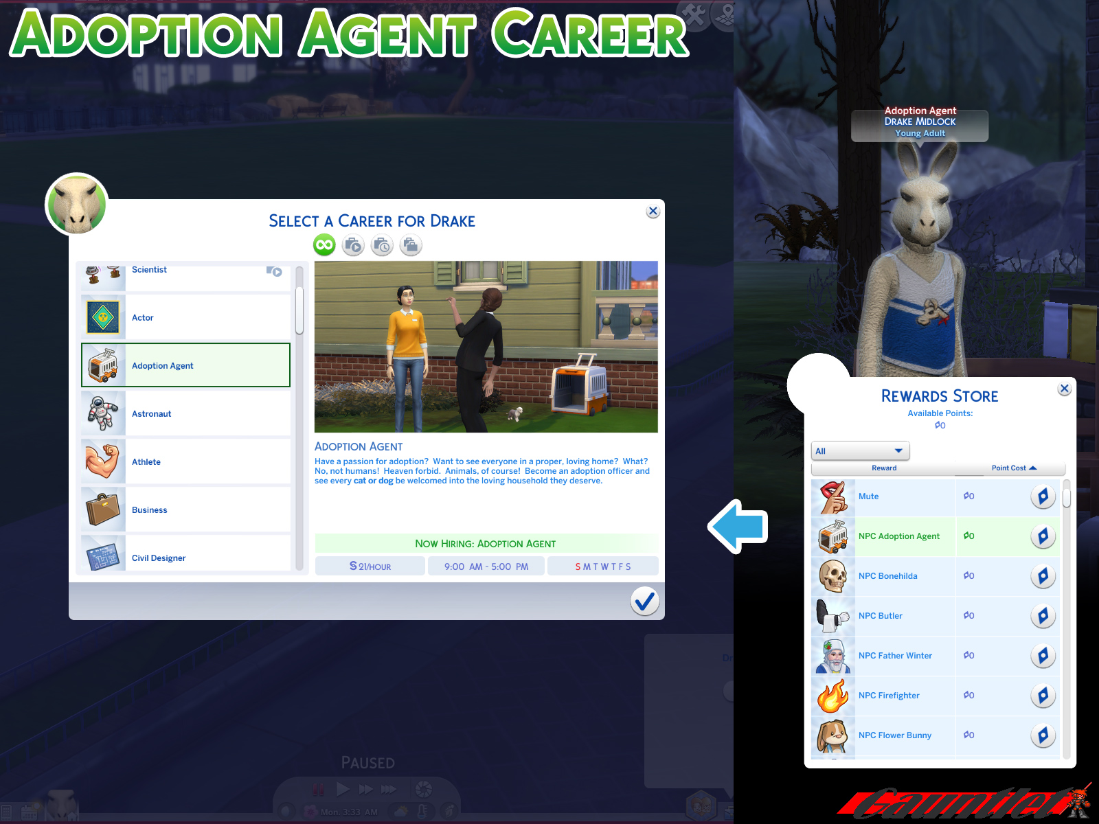 NPC Adoption Agent Career The Sims 4 Mods CurseForge   Screen Careers2 