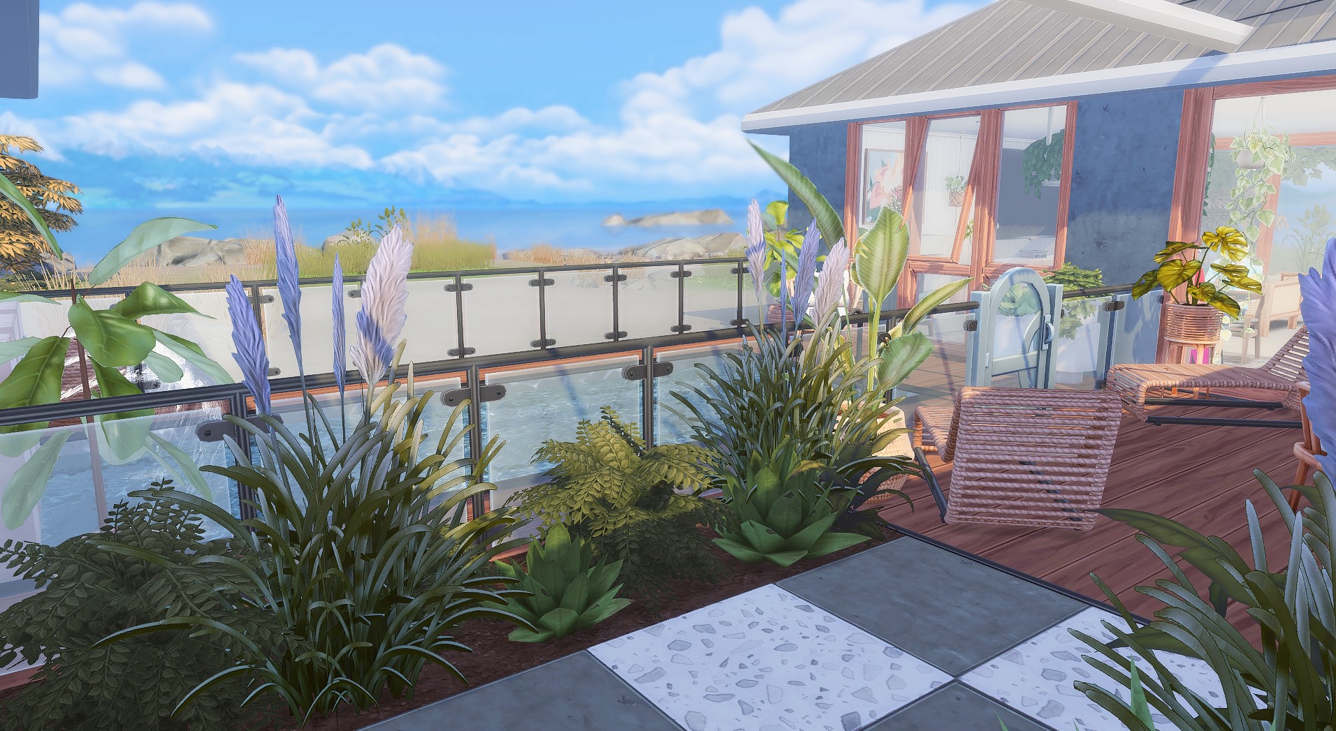 how to build a deck around a pool sims 4
