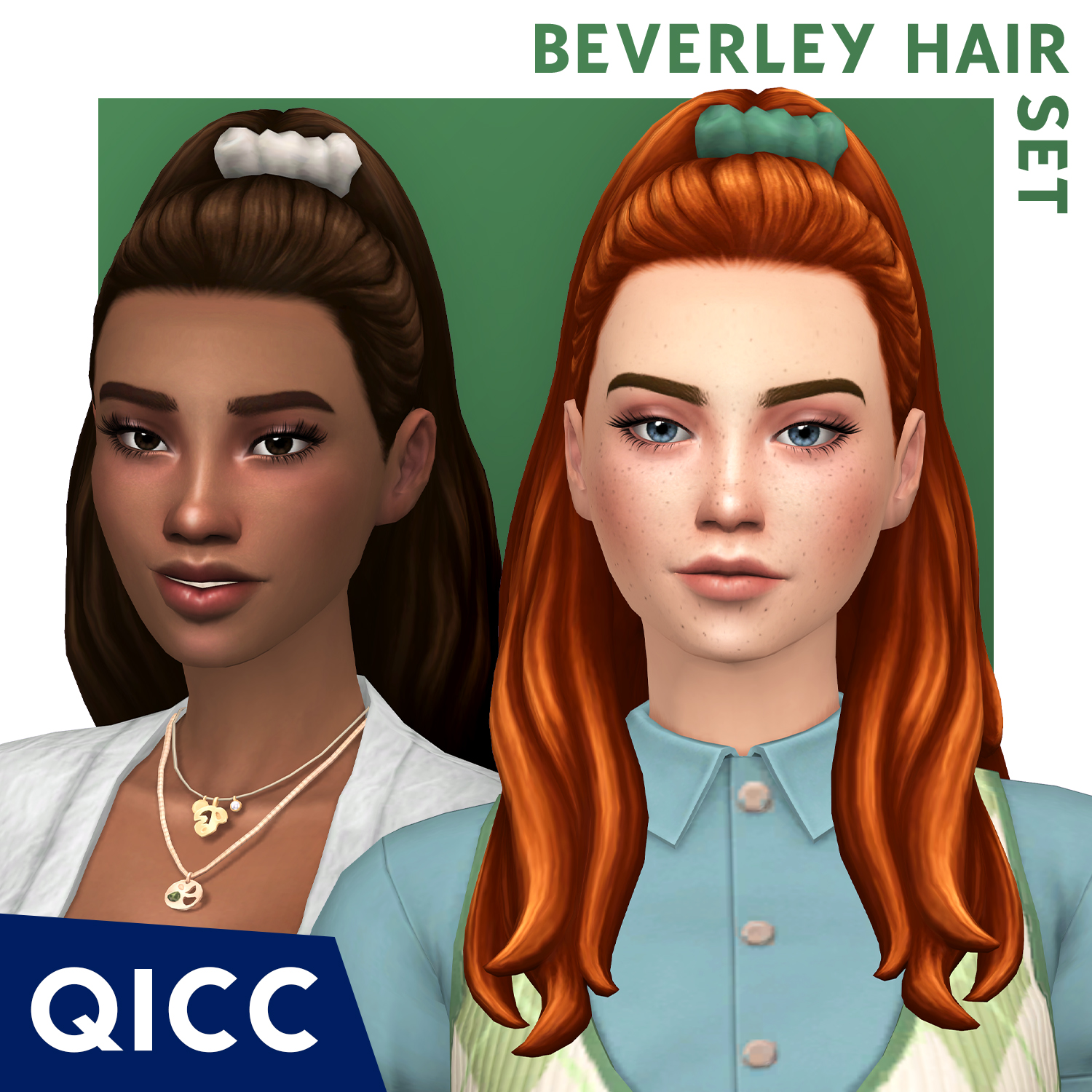 QICC - Beverley Hair Set - Screenshots - The Sims 4 Create a Sim ...