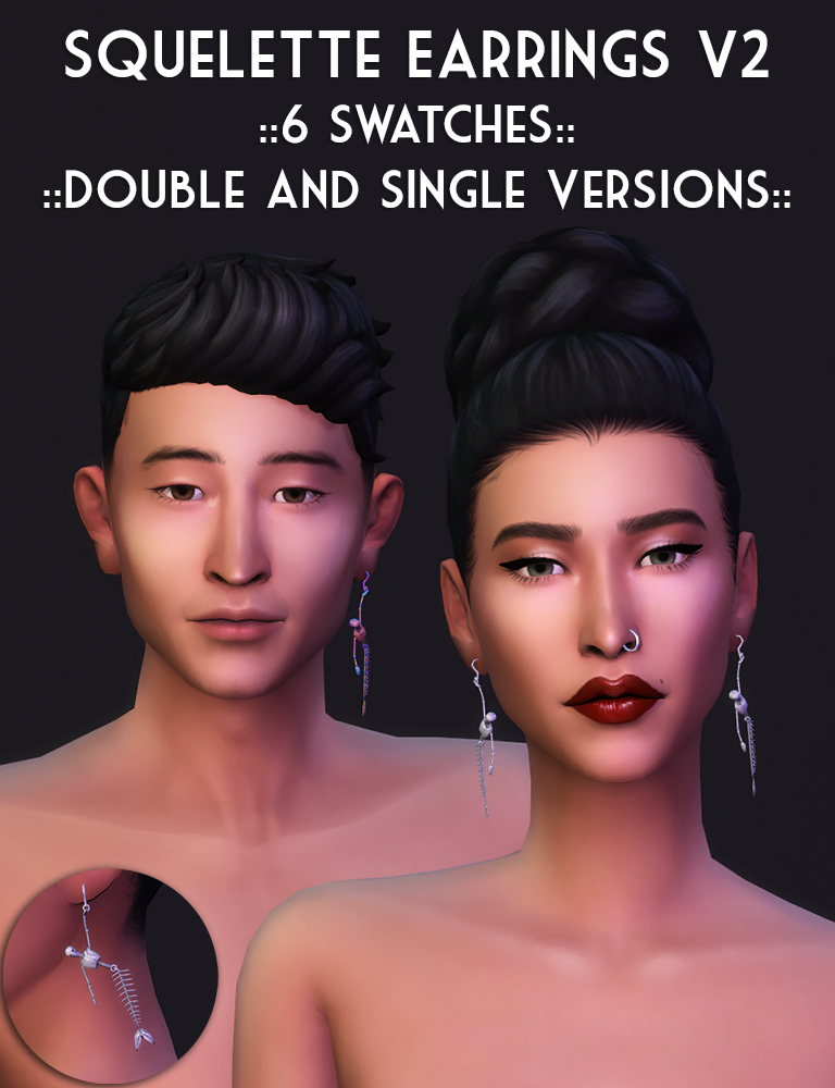 Squelette Earrings - Mermaid - The Sims 4 Create a Sim - CurseForge