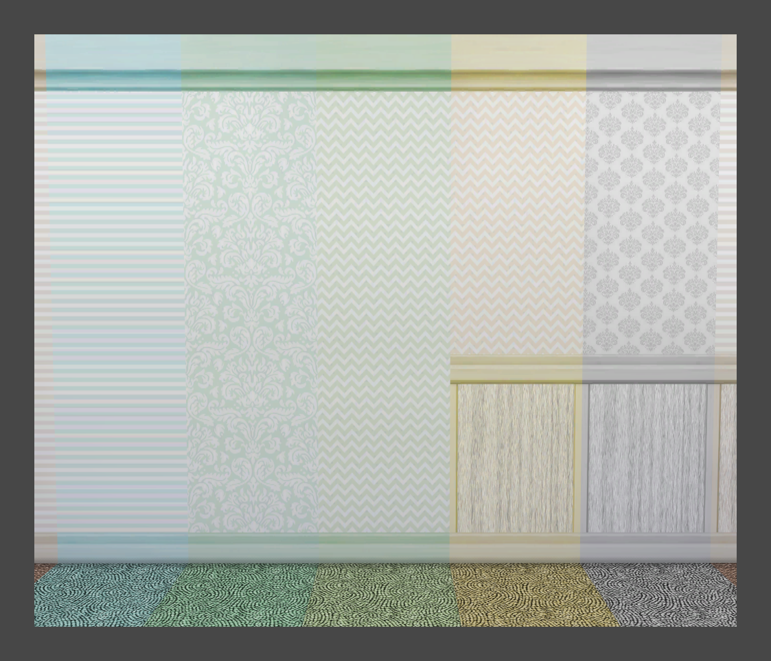 Rustic Simplicity Walls And Floors Set Screenshots The Sims 4   Rswc Colours Patterns 2 