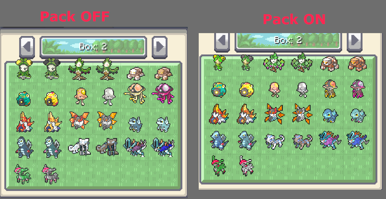 Pack comparison 1