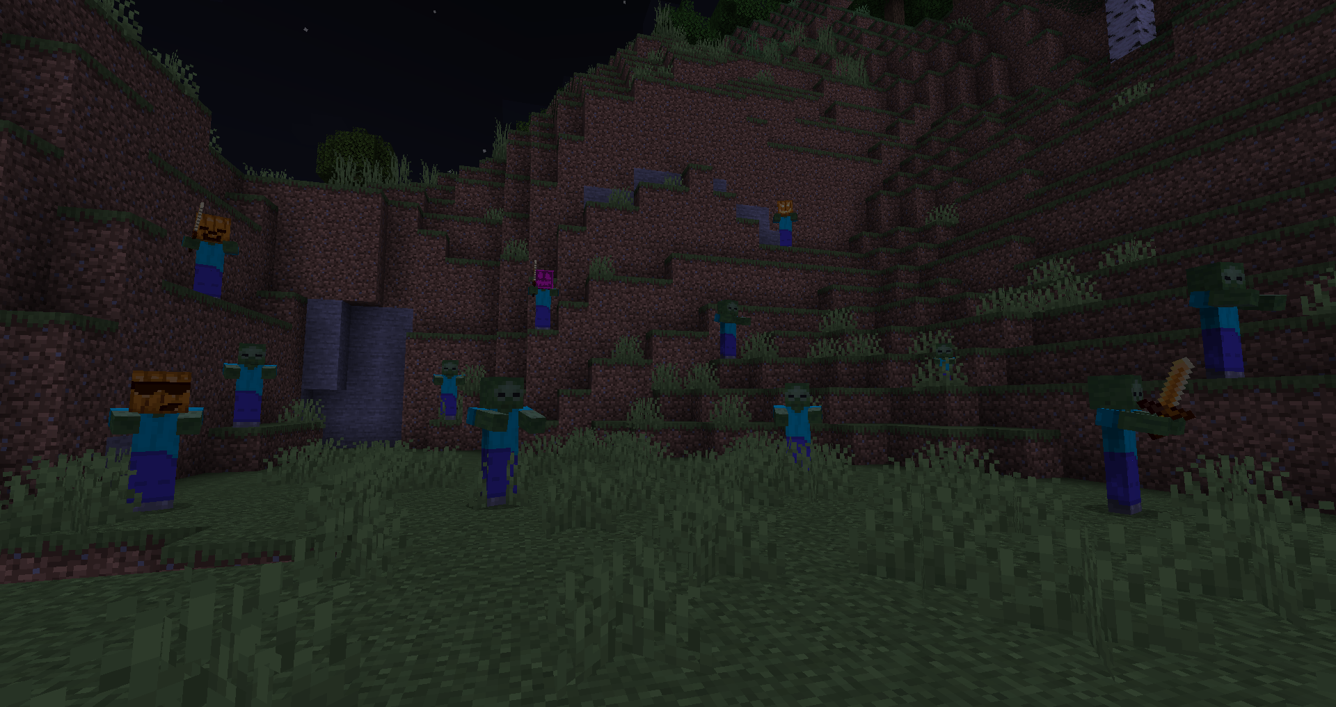 Thumbnail Jack o'Cache puts pumpkins on certain mobs during Halloween, like Vanilla does
