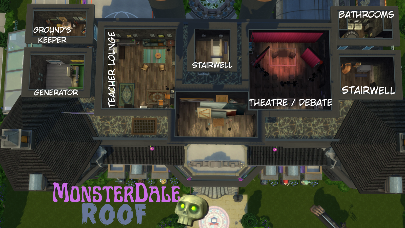 Monsterdale High School Rooftop Layout