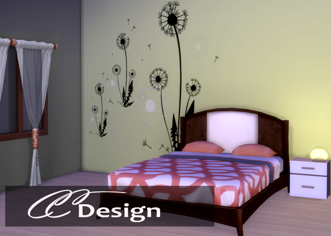 Thumbnail Do you have a boring wall? then stick this pretty dandelion on it. Your sims will be amazed by this beautiful decoration