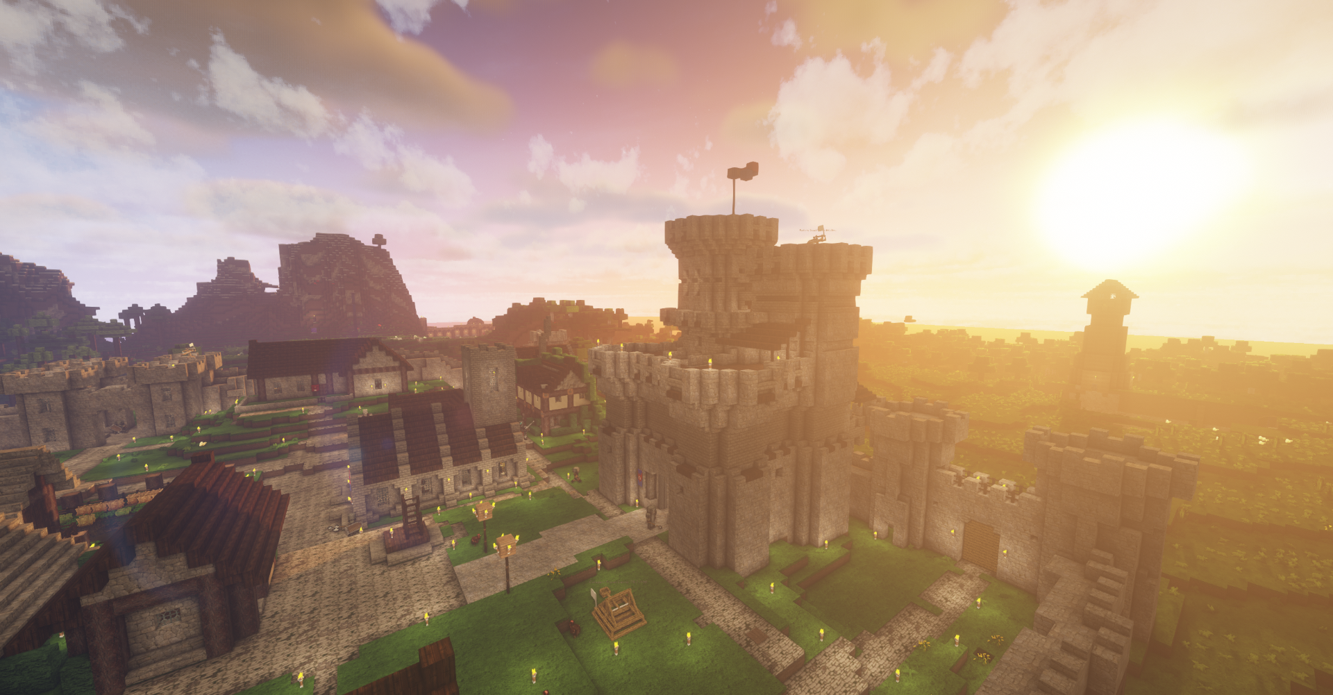Thumbnail Because of automated farms, players can have large amounts of raw resources to build castles like this one!