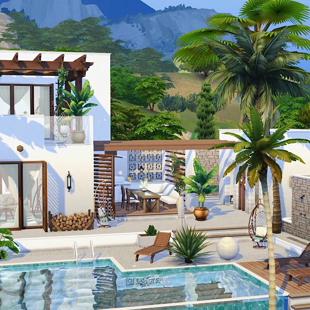 Modern House New Mexico | No CC - Screenshots - The Sims 4 Rooms / Lots ...