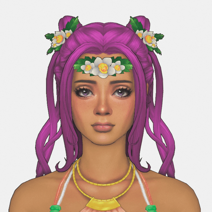 Iluka Hair And Flower Accessory The Sims 4 Create A Sim Curseforge