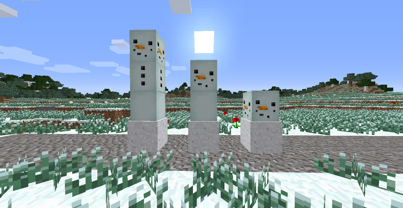 Snowmen and sand are two incompatible things!