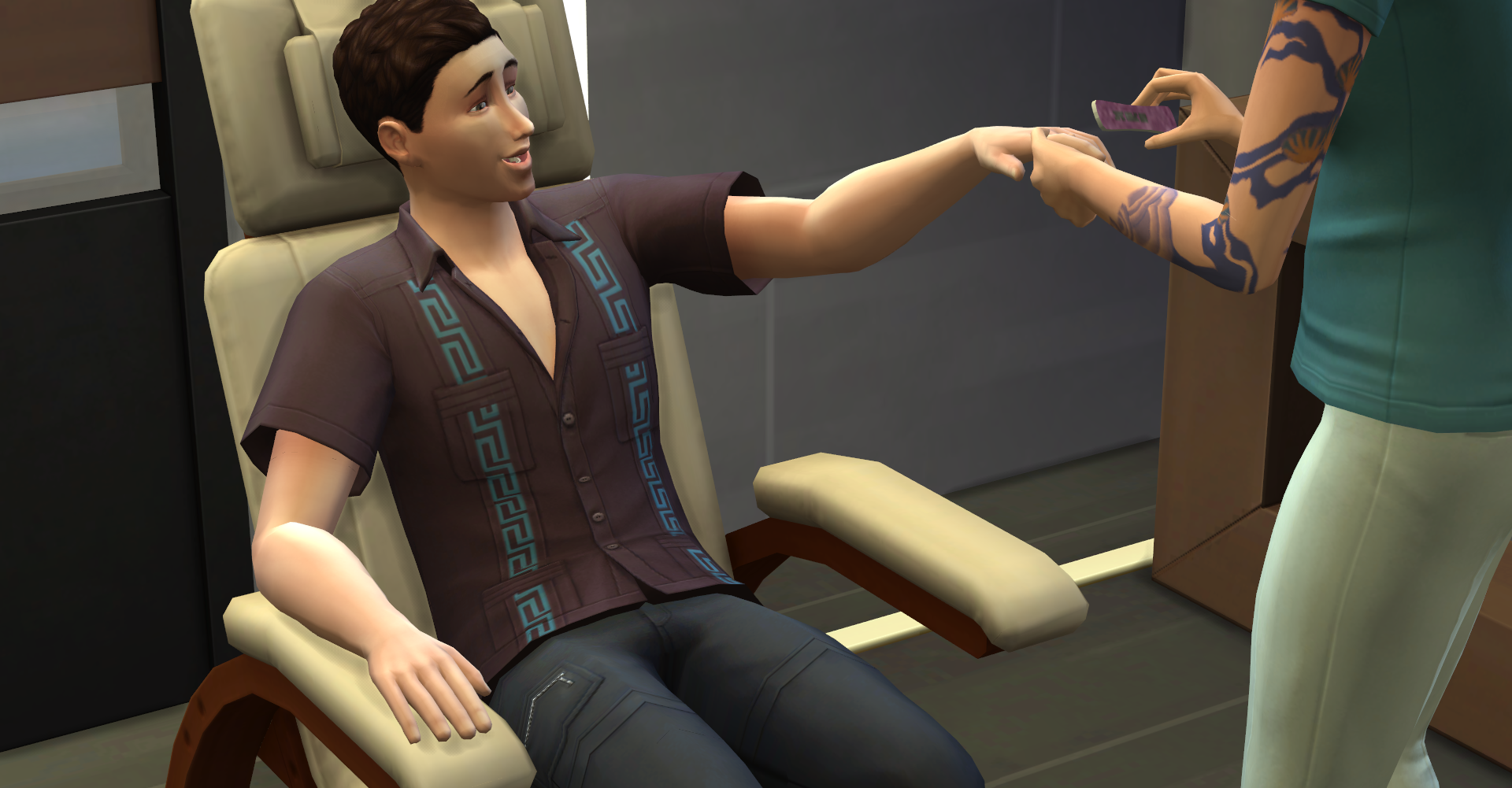 Default Men S Short Nails Screenshots The Sims 4 Create A Sim   Before 