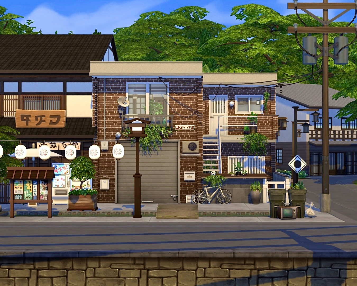 Japanese Stone House | No CC - Screenshots - The Sims 4 Rooms / Lots ...