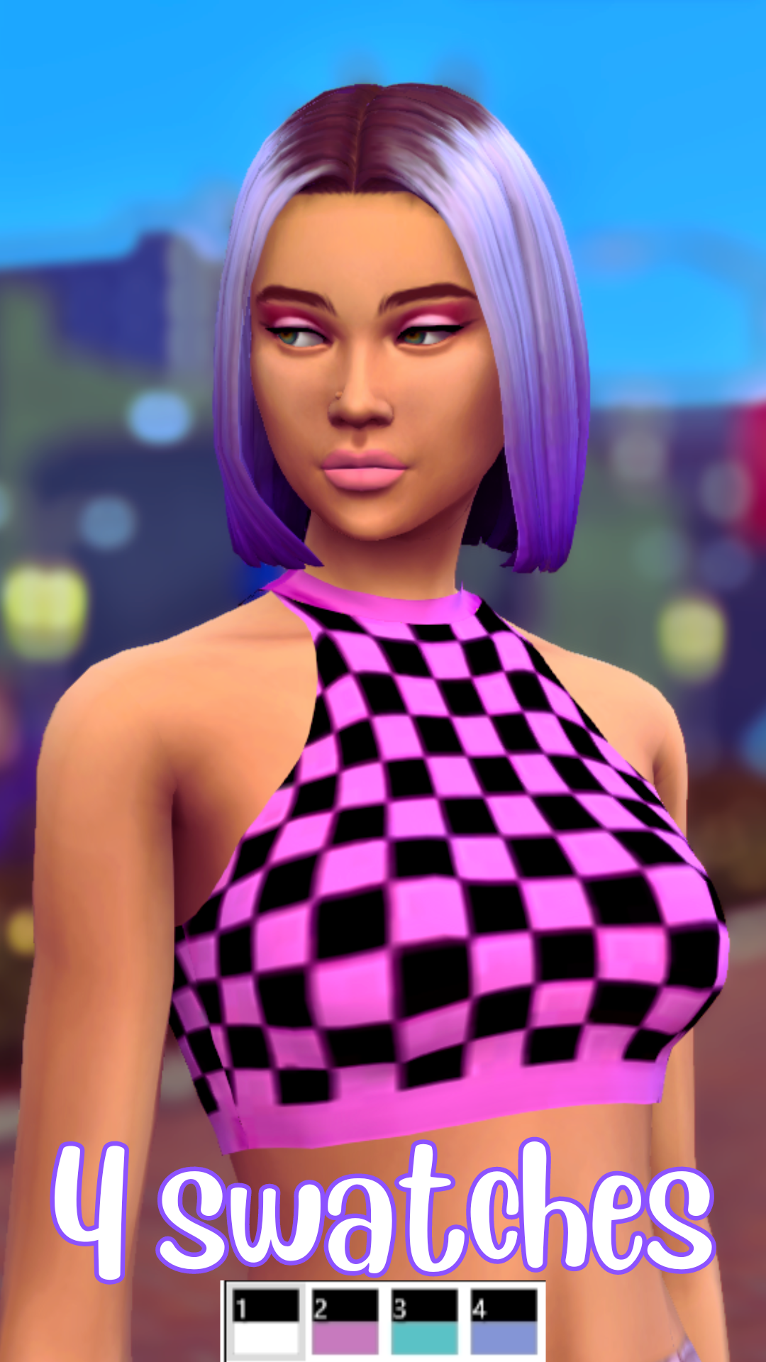 Checkered Tank Top Screenshots The Sims 4 Create A Sim Curseforge