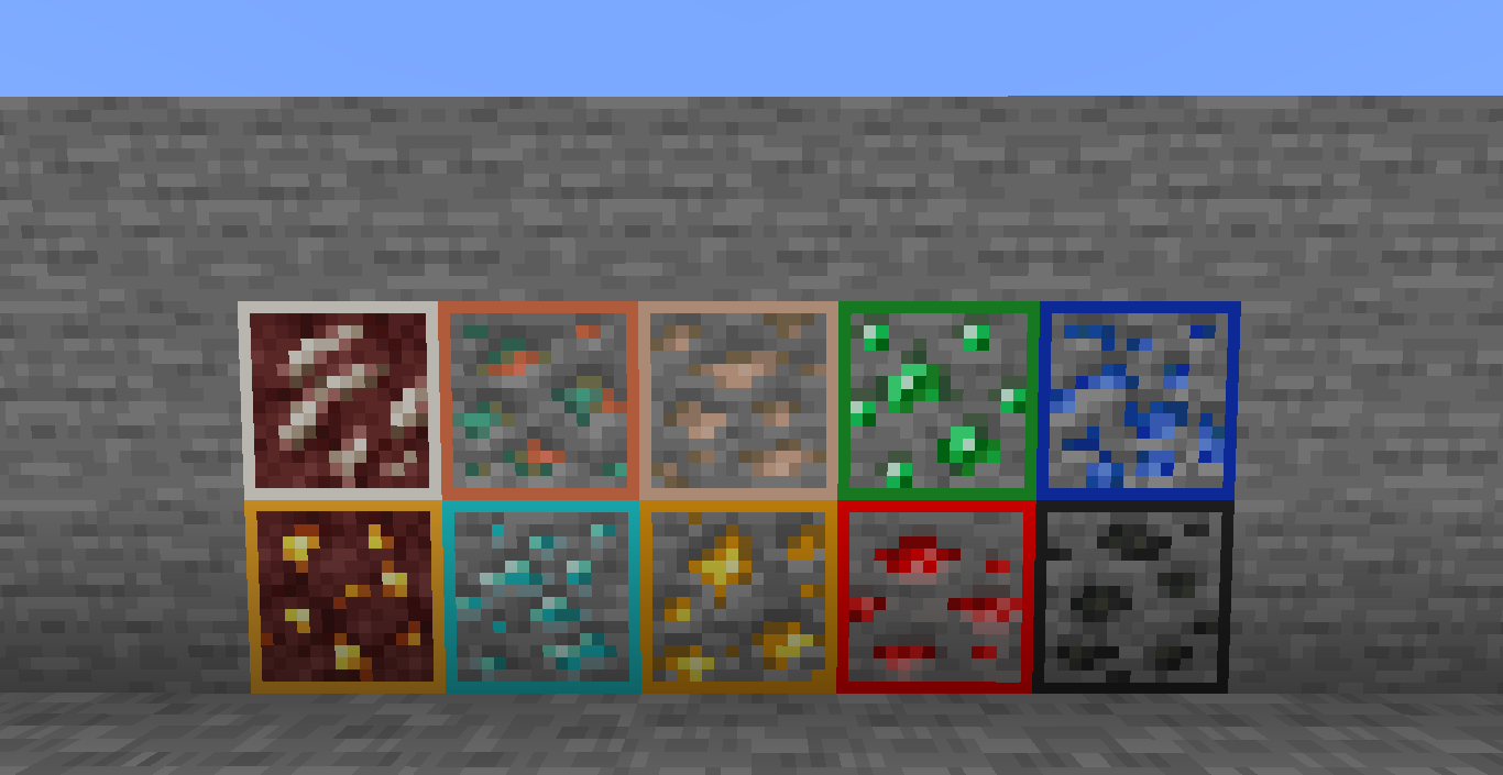 Simple Outlined Ores - Screenshots - Minecraft Resource Packs - CurseForge