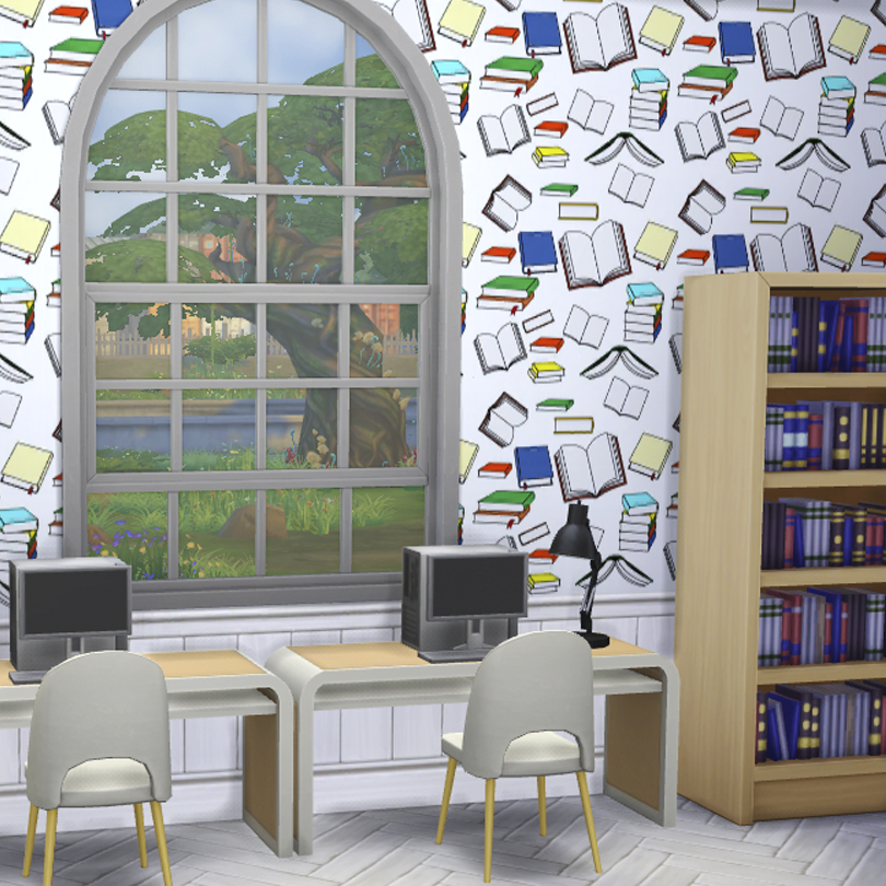Library Wallpaper In Game