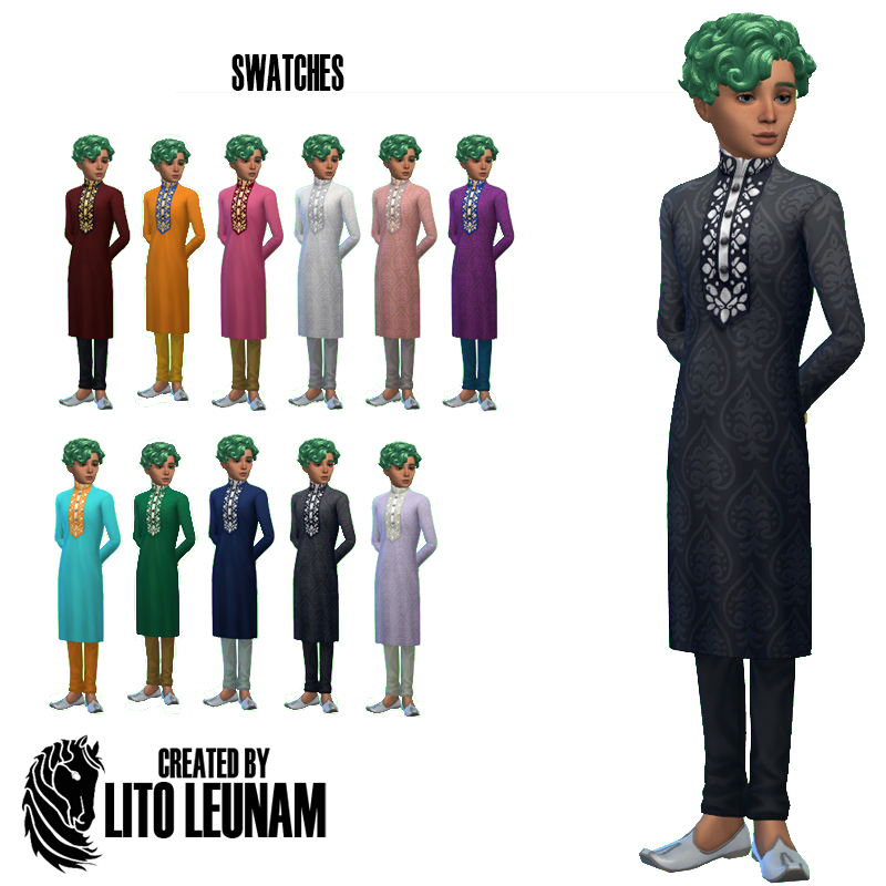 Elegant Kurta for boys - Screenshots - The Sims 4 Create a Sim - CurseForge