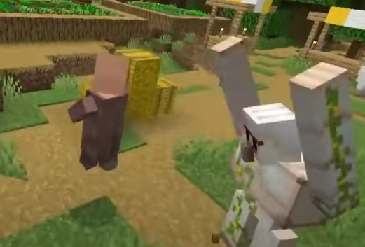 Iron Golem Betraying Villagers with this addon installed!