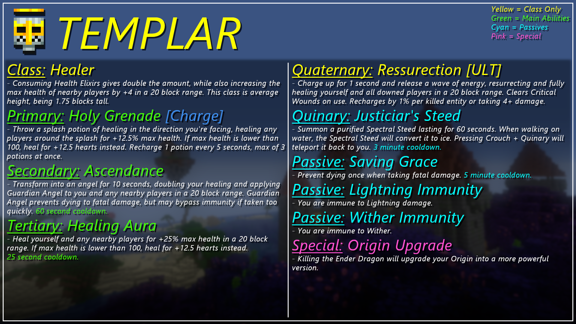 Healer Origin: Templar