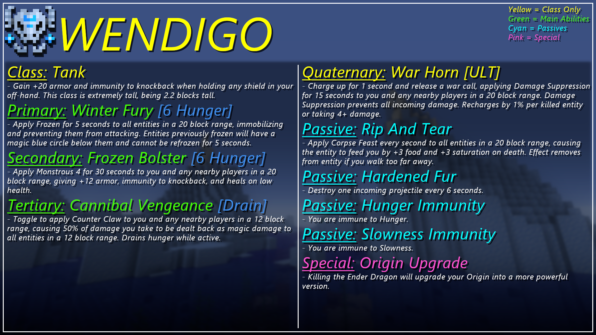 Tank Origin: Wendigo