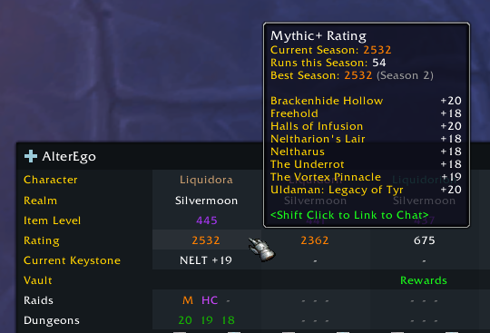 Mythic+ Rating