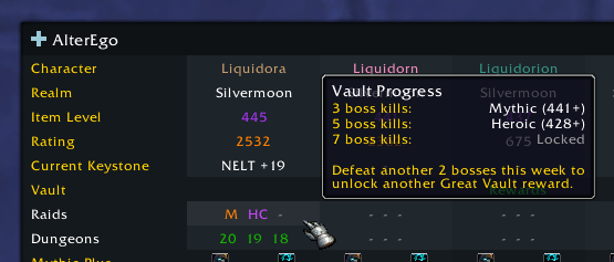 Raid Vault Progress