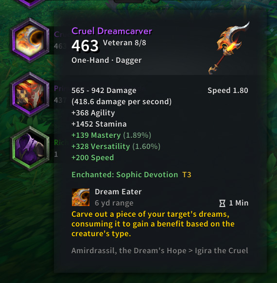 Equipment Tooltip