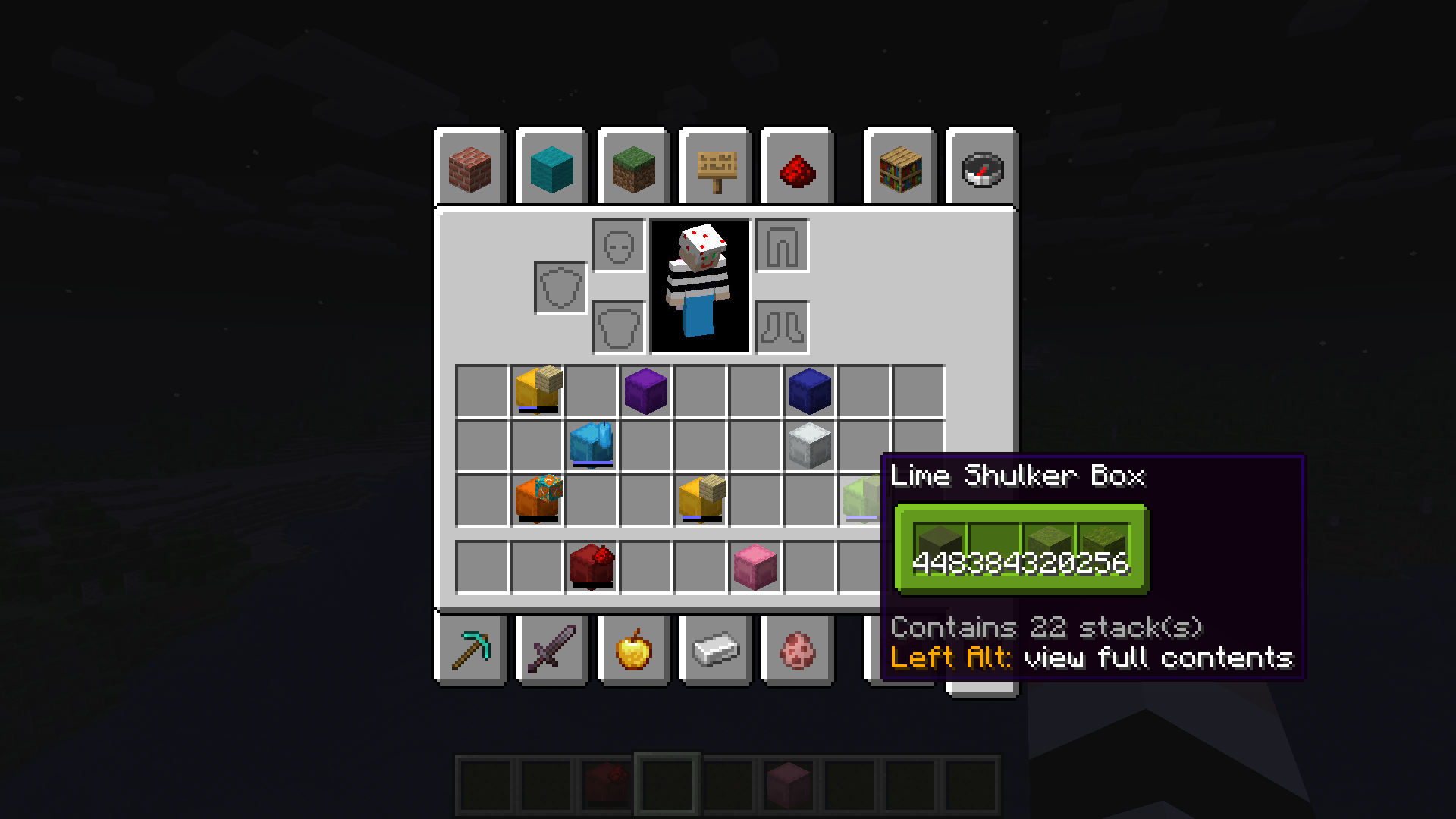 Thumbnail Shows what is in the shulker